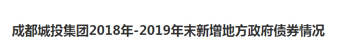 万博全站APP官网登录2018年-2019年末新增地方政府債券情況